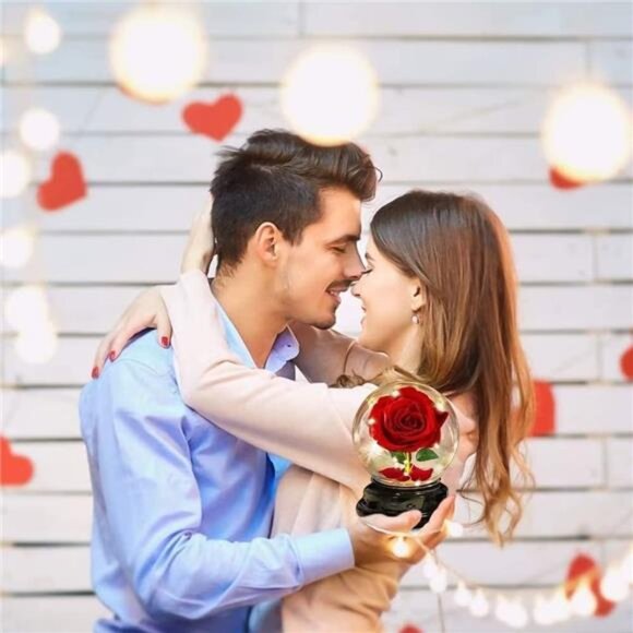 Preserved Rose Flower, Beauty and The Beast Rose Gifts for Women Mom Wife - Picture 6 of 7